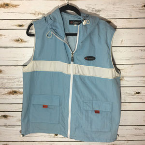 Columbia & Sun Sport Blue and White Stripped Vest